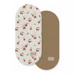 купить Детское постельное белье Albero Mio Простынь в коляску 2-pack CP5 Cherry fun 80x35 cm в Кишинёве 