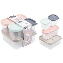 купить Короб для хранения Excellent Houseware 26443 Set recipiente 4buc (2x120ml, 1x320ml, 1x700ml) в Кишинёве 