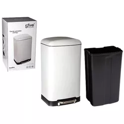 купить Урна для мусора 5five 55753 Ariane 30l, alb cu pedala в Кишинёве 