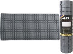 Коврик для ванны 36X76cm MSV Premium "Квадраты" сер, резин