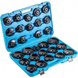 купить Набор ручных инструментов Hoegert HT8G307 Набор съемников масляных фильтров 30 предмета в Кишинёве 