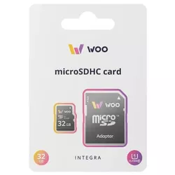 cumpără Card de memorie flash WOO MicroSD Card UHS-I (U1) (C10) + SD Adapter, Integra, 32 GB în Chișinău 