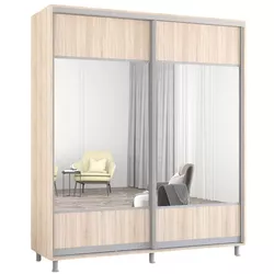 купить Шкаф Mobildor-Lux Aron-S uși glisante din PAL cu oglindă orizontal (190x60x200H cm) Sonoma в Кишинёве 