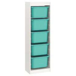купить Короб для хранения Ikea Trofast 46x30x145 White/Turquoise в Кишинёве 