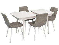 cumpără Set masă și scaune Evelin di Costacurta стол DT-432-1R Wh + 4 стула YTC-080Wh Grey în Chișinău 