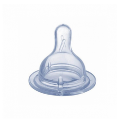 Canpol tetină rotund din silicon, 0-3 luni