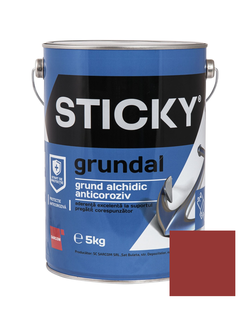 STICKY Грунтовка Алкидная Красно Коричневая 5 кг