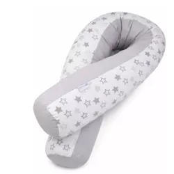 купить Подушка для мам Veres VR 302.01.6 Подушка для кормления Comfort Long stars white-gray 170x52 в Кишинёве 