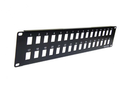 32 port BLANK patch panel, 2U 19"