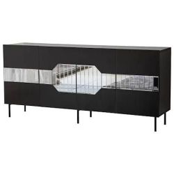 купить Комод Trendy Milano, Negru, Fume (GTR001214) в Кишинёве 