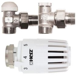 купить Запорная арматура HERZ Set robinet cu cap termostat + retur 1/2" pentru eurocon (90416) в Кишинёве 