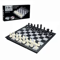 cumpără Joc educativ de masă Essa 22160 Joc de masa 3în1 Șah, dame, table, 25x25cm în Chișinău 