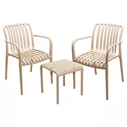 купить Садовая мебель ProGarden 57419 Set mobilier 3 unitati: masa + 2 scaune, gri в Кишинёве 