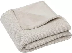 cumpără Lenjerie de pat pentru copii Jollein 517-511-65360 Paturica Basic Knit Nougat/Coral Fleece, 75x100cm în Chișinău 