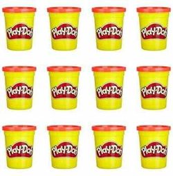 Hasbro Play-Doh Set de 12 tuburi pentru modelat roșu