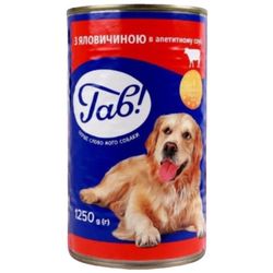 cumpără Hrană pentru animale de companie Гав! 24231109 Hrană umedă, carne de vițel în sos, 8x1,25 kg în Chișinău 