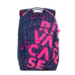 Backpack Rivacase 5430, for Laptop 15,6" & City bags, Dark Blue/Pink