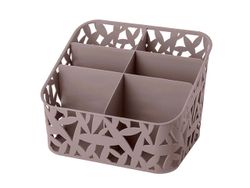 Organizator pentru maruntisuri Econova 6 compartimente, 19.5X16X14cm, cafeniu