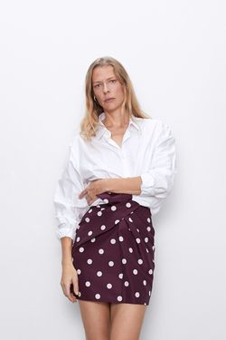 Юбка ZARA Фиолетовый в горошик zara 8565/102/610