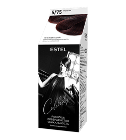 Краска для волос, ESTEL Celebrity, 125 мл., 5/75 - Махагон