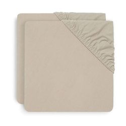 cumpără Lenjerie de pat pentru copii Jollein 2511-507-00093 Cearsaf cu elastic Jersey Nougat, 120x60cm, 2buc în Chișinău 