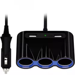 купить Разветвитель для прикуривателя Olesson Y15-146 черный, тройник в Кишинёве 