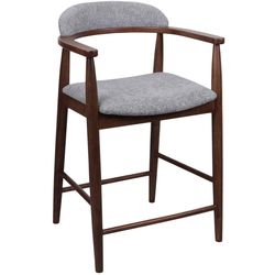 cumpără Scaun de bar Deco Midas Light Grey + Walnut în Chișinău 