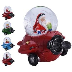 купить Новогодний декор Promstore 49034 Сувенир Шар со снегом Дед Мороз в самолете 8x8x7cm в Кишинёве 