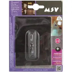 cumpără Accesoriu pentru baie MSV 41009 Крючки самоклеющиеся 2шт квадрат 8x8cm, коричн, пласт în Chișinău 