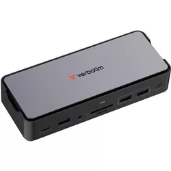 купить Переходник для IT Verbatim VER_32174, CDS-15SSD, 15-in-1 USB-C Pro Docking Station в Кишинёве 