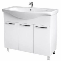 купить Шкаф под умывальник Mashtab 11344 Agat cu 3 usi 90cm Alb в Кишинёве 