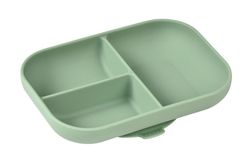 Тарелка силиконовая с 3 секциями Beaba Sage Green