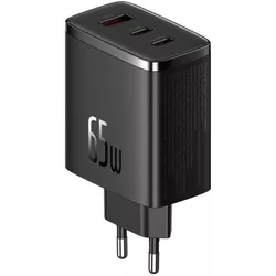 купить Зарядное устройство сетевое Baseus P10152301113-00 GaN 2*Type-C+1*USB-A 65W, Cube Pro Series, Cluster Black в Кишинёве 