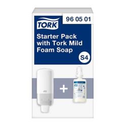 Стартовый пакет TORK, диспенсер S4 и мыло-пена Mild, Белый