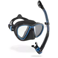 купить Аксессуар для плавания Cressi-Sub Set inot QUANTUM + ITACA ULTRA DRY COMBO black/blue (DM405020) в Кишинёве 