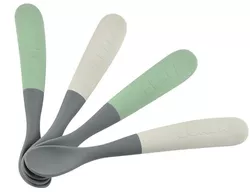 cumpără Seturi pentru hrănire bebelușilor Beaba B913575 Set 4 lingurite silicon Bicolor Mineral în Chișinău 