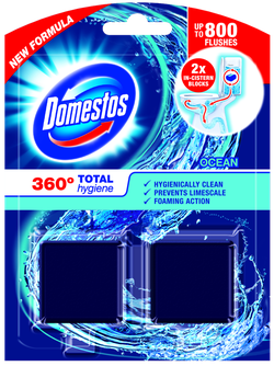 Средство для унитаза Domestos Total Hygiene Ocean 2x50г