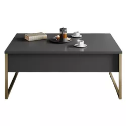cumpără Măsuţă cafea Trendy Lux, Antracit, Aur 74x13,4x98cm în Chișinău 