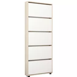 купить Полка для обуви Mobildor-Lux Leo Slim 70x16x203H cm Sonoma/White в Кишинёве 