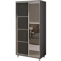 cumpără Dulap my-STYLE C10H0T02BM02-U21, 100x200, антрацит în Chișinău 