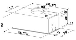 Вытяжка Tornado Modul Sensor 1200 (70) FG WH
