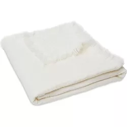 купить Комплект подушек и одеял Jollein 521-511-66041 Paturica Muslin Fringe Ivory, 75x100cm в Кишинёве 