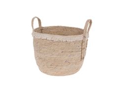 Корзина плетеная с бахромой и ручками 33X26cm