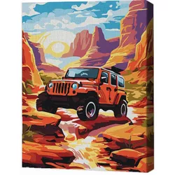 купить Картина по номерам BrushMe RMG0037FC 30x40сm (fără cutie) Expediție off-road в Кишинёве 