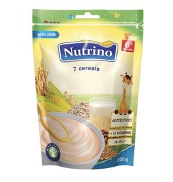 Terci din 7 cereale cu lapte Nutrino (6+ luni) 200 g