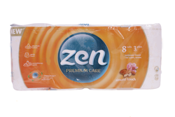 Туалетная бумага Zen Almond Touch, 8 рулонов, трёхслойная