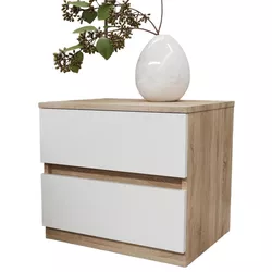cumpără Noptieră Bayro Harmony 550x500x450 сонома фасад белый în Chișinău 