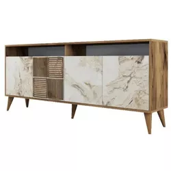 купить Тумба Trendy Milano, Nuc, Marmura Alba 180x78x35cm в Кишинёве 