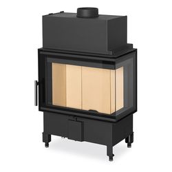 Kаминная топка ROMOTOP серии HEAT R/L 2G S 60.44.33.23 - угловая, с боковым открыванием дверцы и раздельным стеклом (правая/левая)