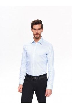 Camasa TOP SECRET Alb/albastru deschis SKL2780BI